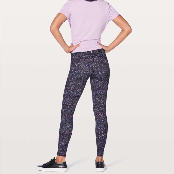 Lululemon Wunder Under Hi-Rise Tight 28" Crystalline Multi Galaxy Print Sz 4 - Picture 3 of 14